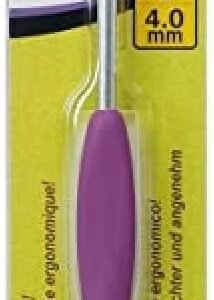 Clover 1045/G Amour Crochet Hook: 4.0mm, Metal, Multicoloured, 4mm