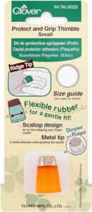 Clover Protect and Grip Thimble: Orange, Small