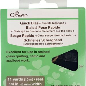 Clover Quick Bias Tape: 6mm x 10m: Black, 6