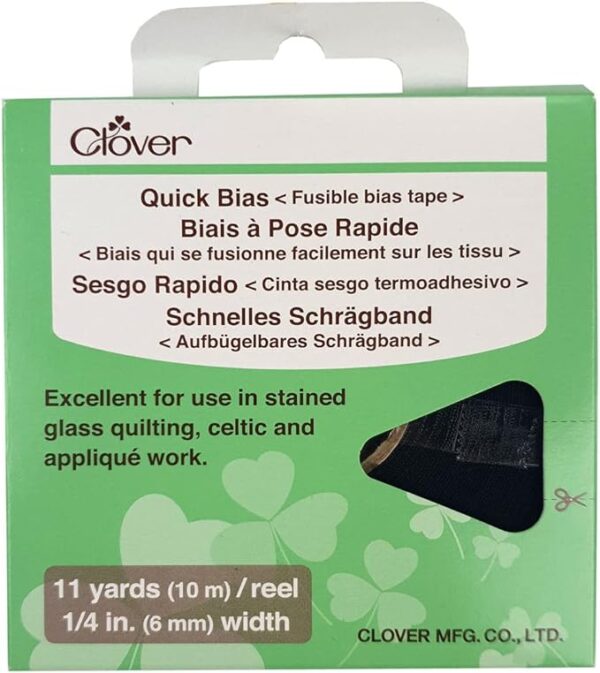 Clover Quick Bias Tape: 6mm x 10m: Black, 6