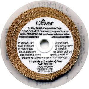 Clover Quick Bias Tape: 6mm x 10m: Gold, cotton, 6