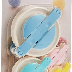 Clover Pom Maker Set-4/Pkg, ABS Resin, Polypropylene and Stainless Steel, Multicolor, 4 Pack