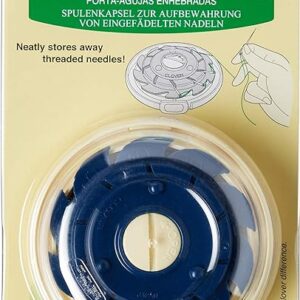 Clover Dome Threaded Needle Case, Blue, 1
