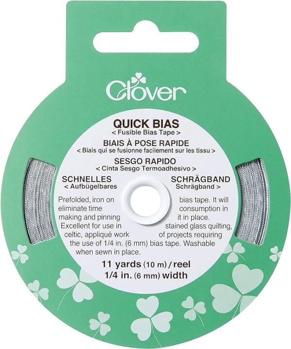 Clover Quick Bias Tape: 6mm x 10m: Silver, 6